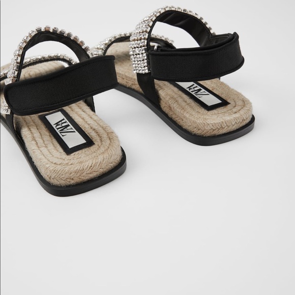 embellished sandals zara